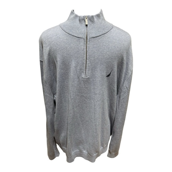 NWT Nautica Men’s 2XL Big & Tall Quarter-Zip Pullover Sweater – Blue - Picture 1 of 7